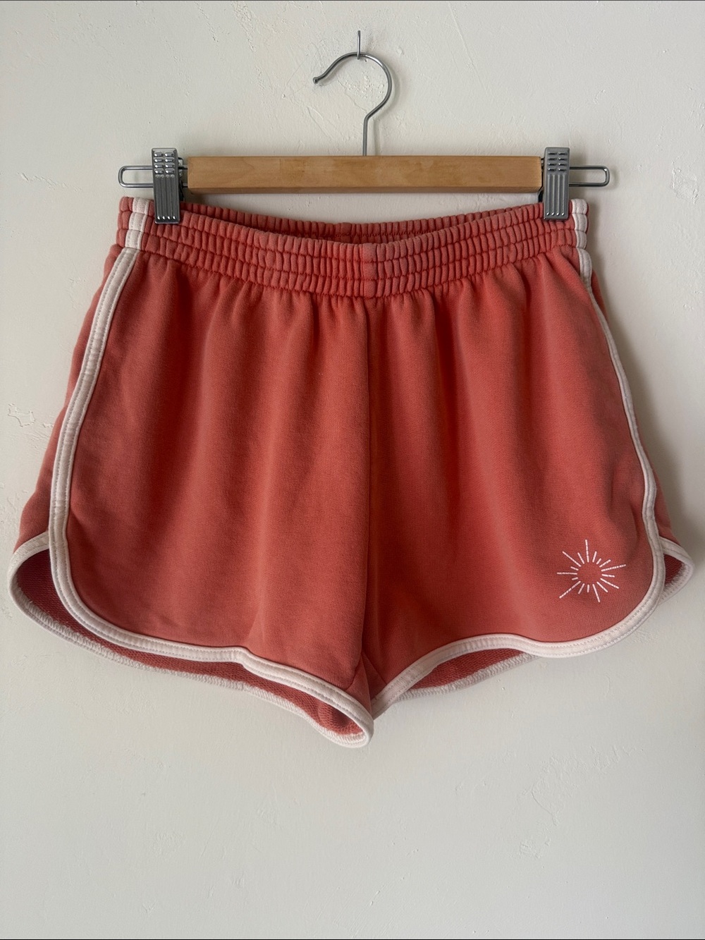Aerie Women’s Coral Athletic Shorts with Contrast Trim
